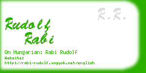 rudolf rabi business card